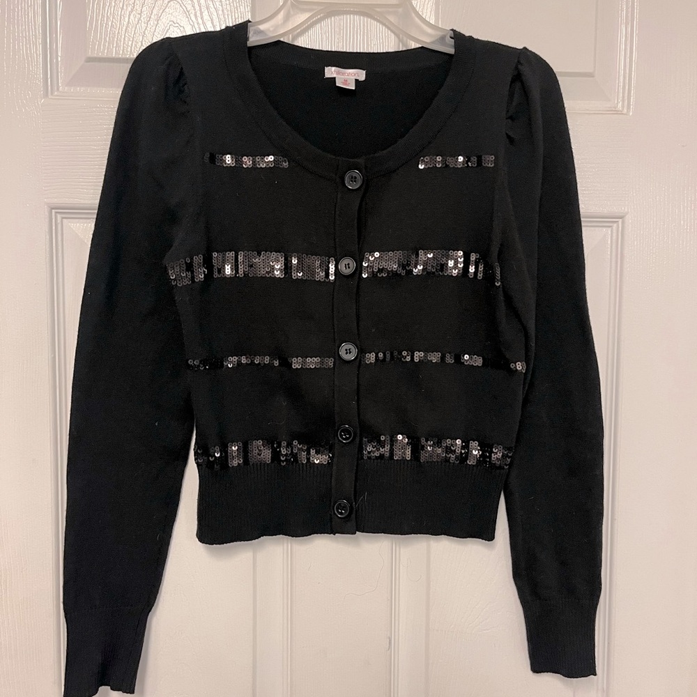 Black Sequined Sweater